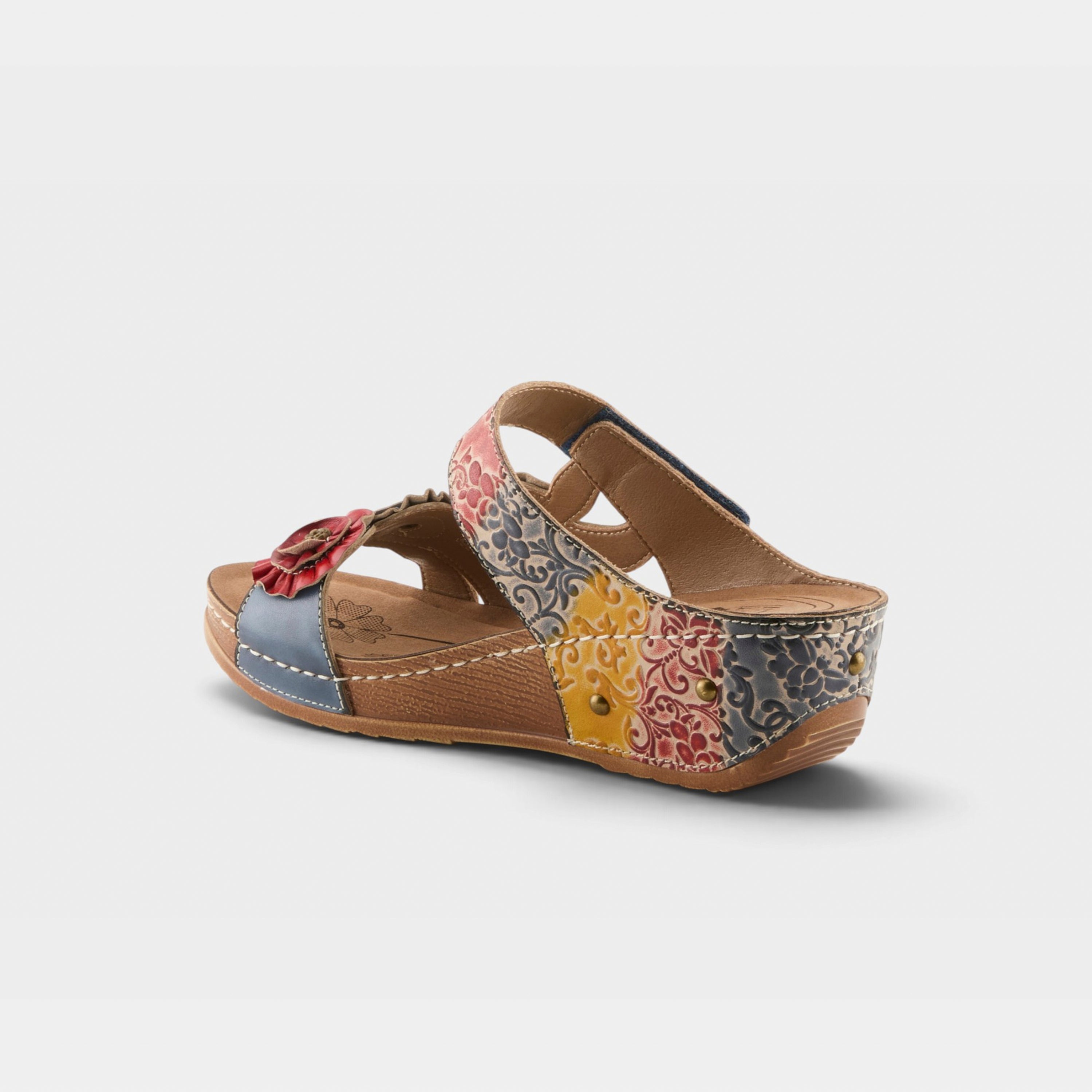 L'Artiste Ohsosweet sandals in Blue Multi, alternate angle view