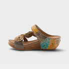 L'Artiste Ohsosweet sandals in Grey Multi, side view