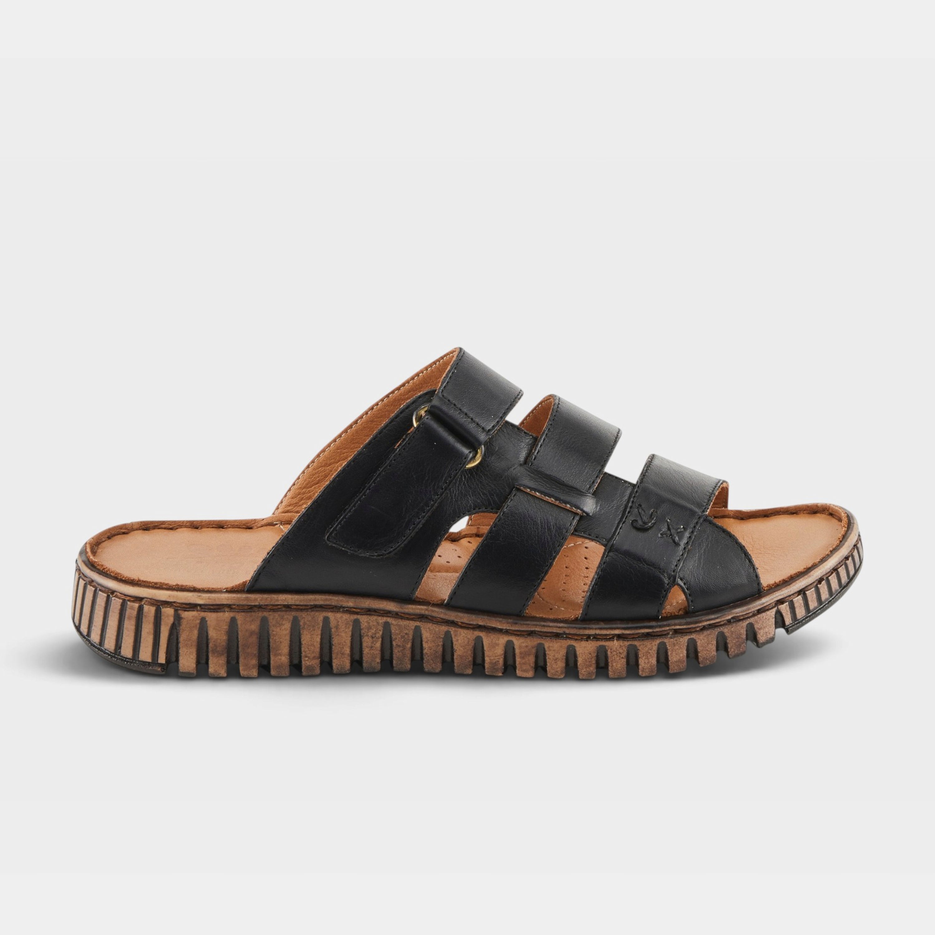 Spring Step Olly Black Slide Sandal