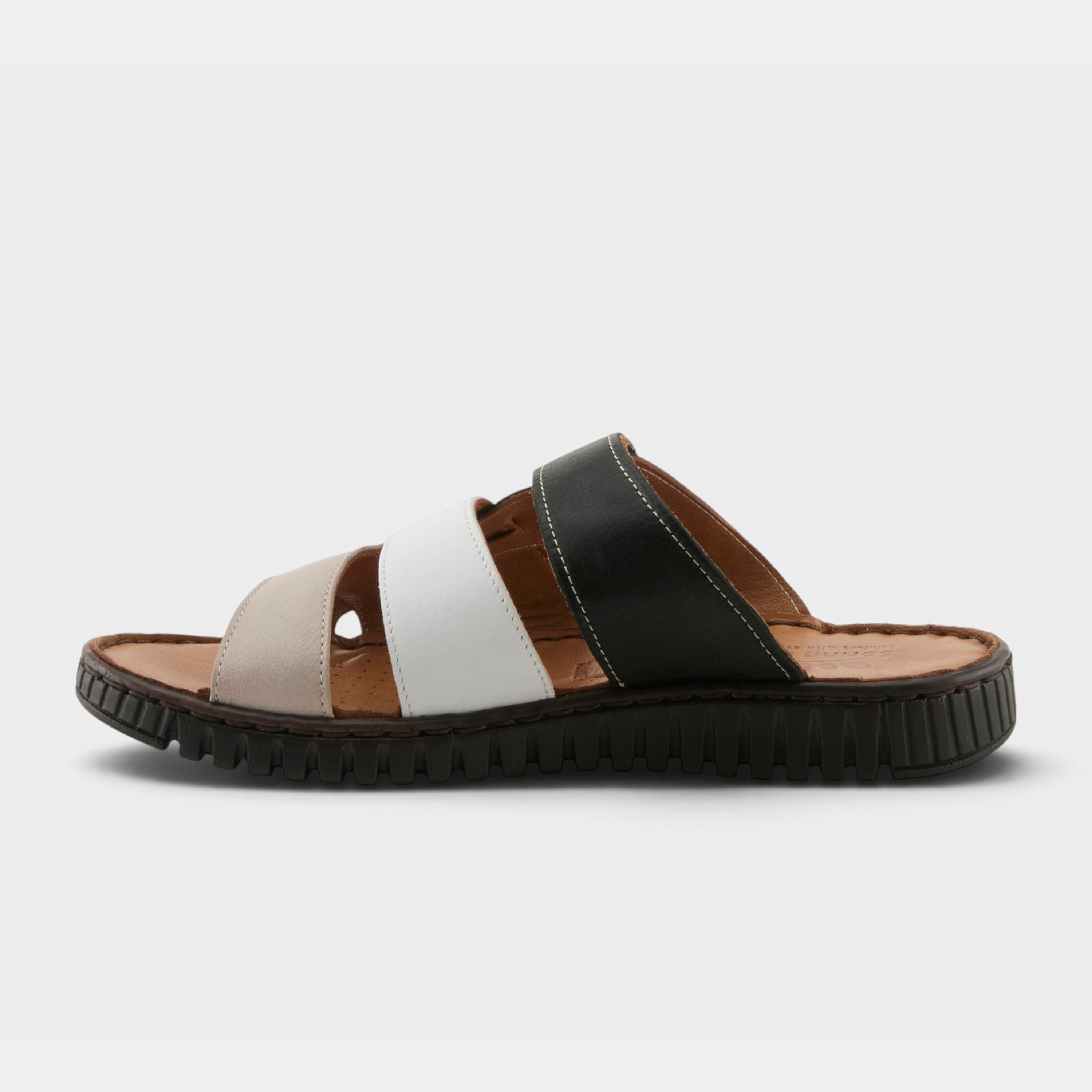 Spring Step Olly Black Multi Slide Sandal