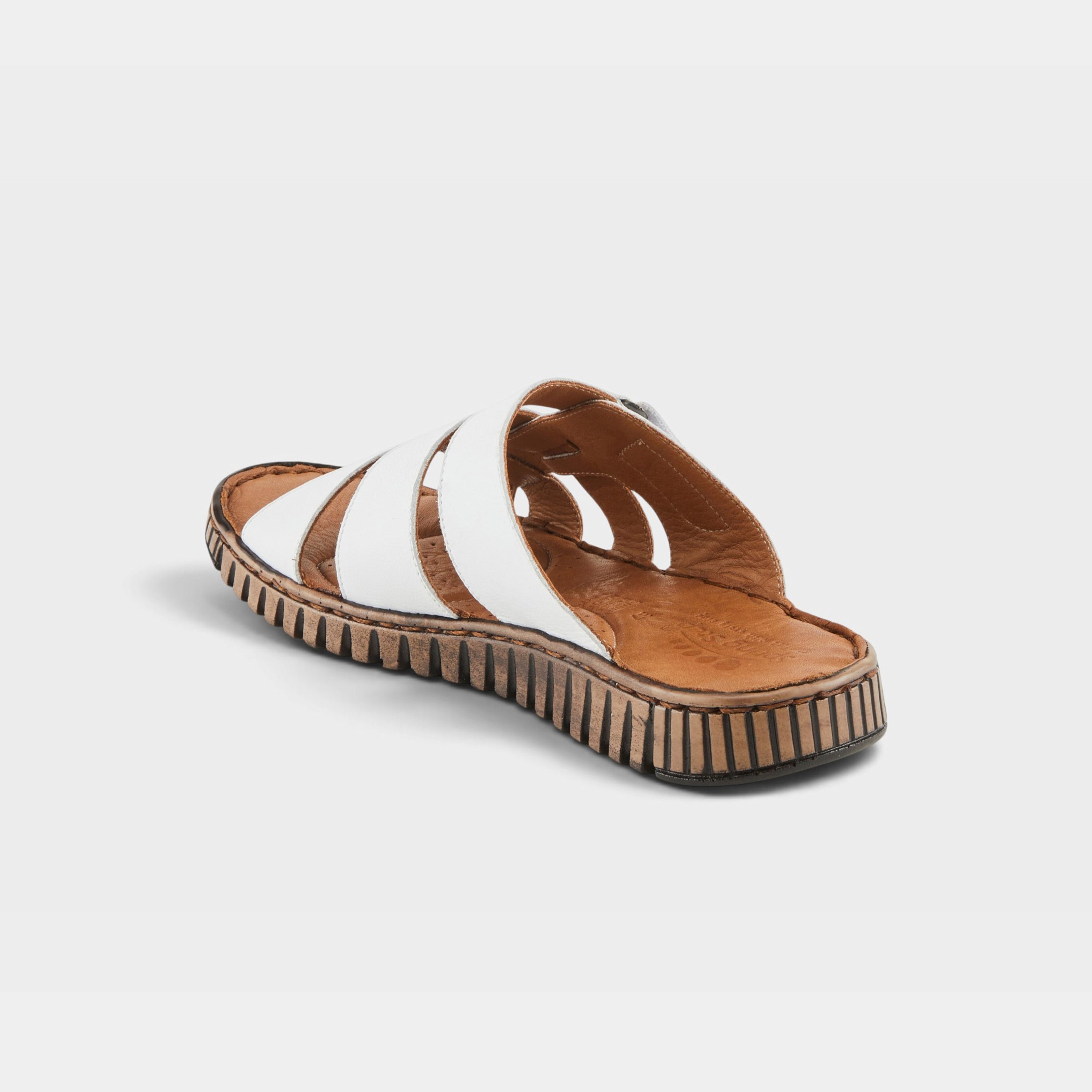 Spring Step Olly White Slide Sandal