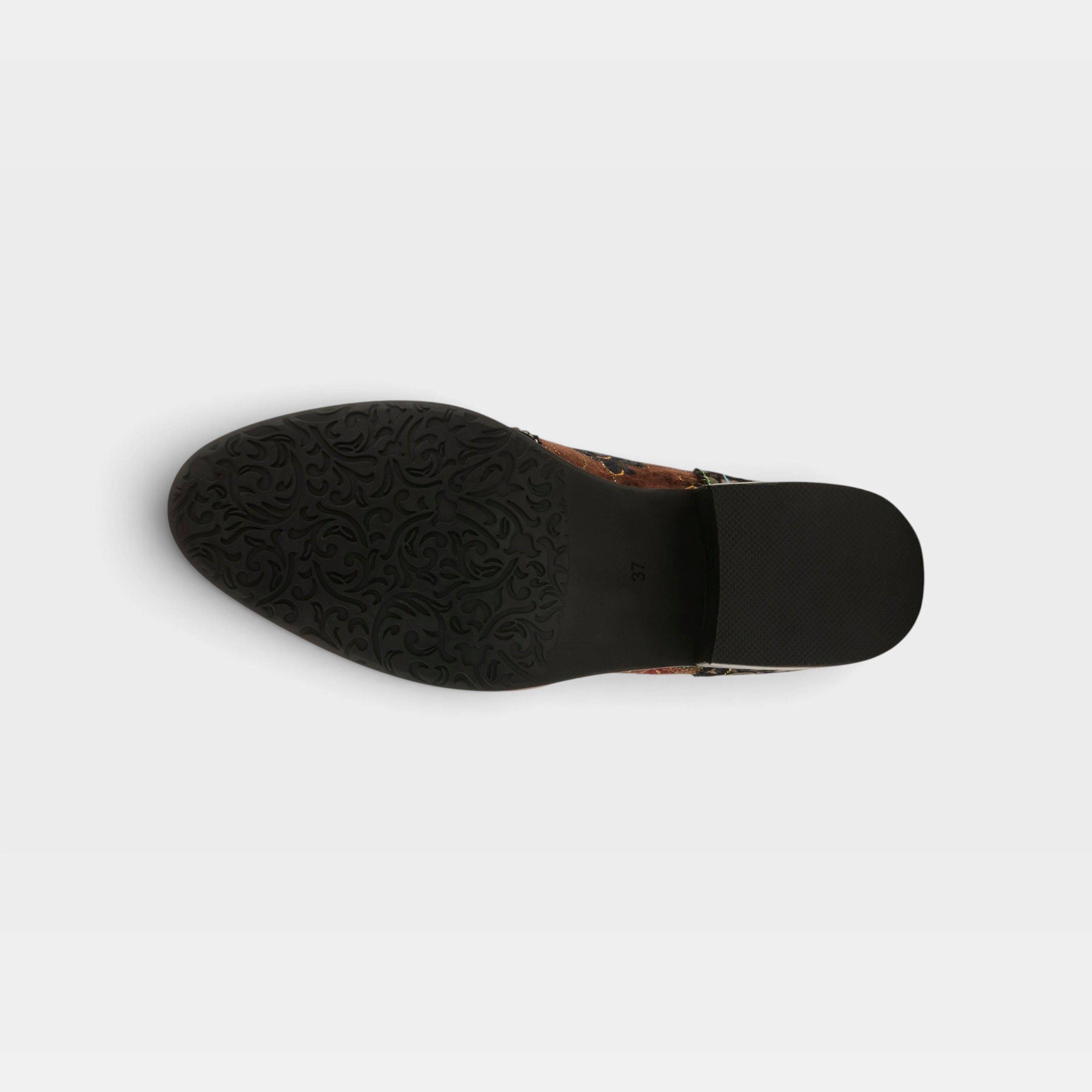 L'Artiste Oneofakind shoes in Brown Multi, outsole view