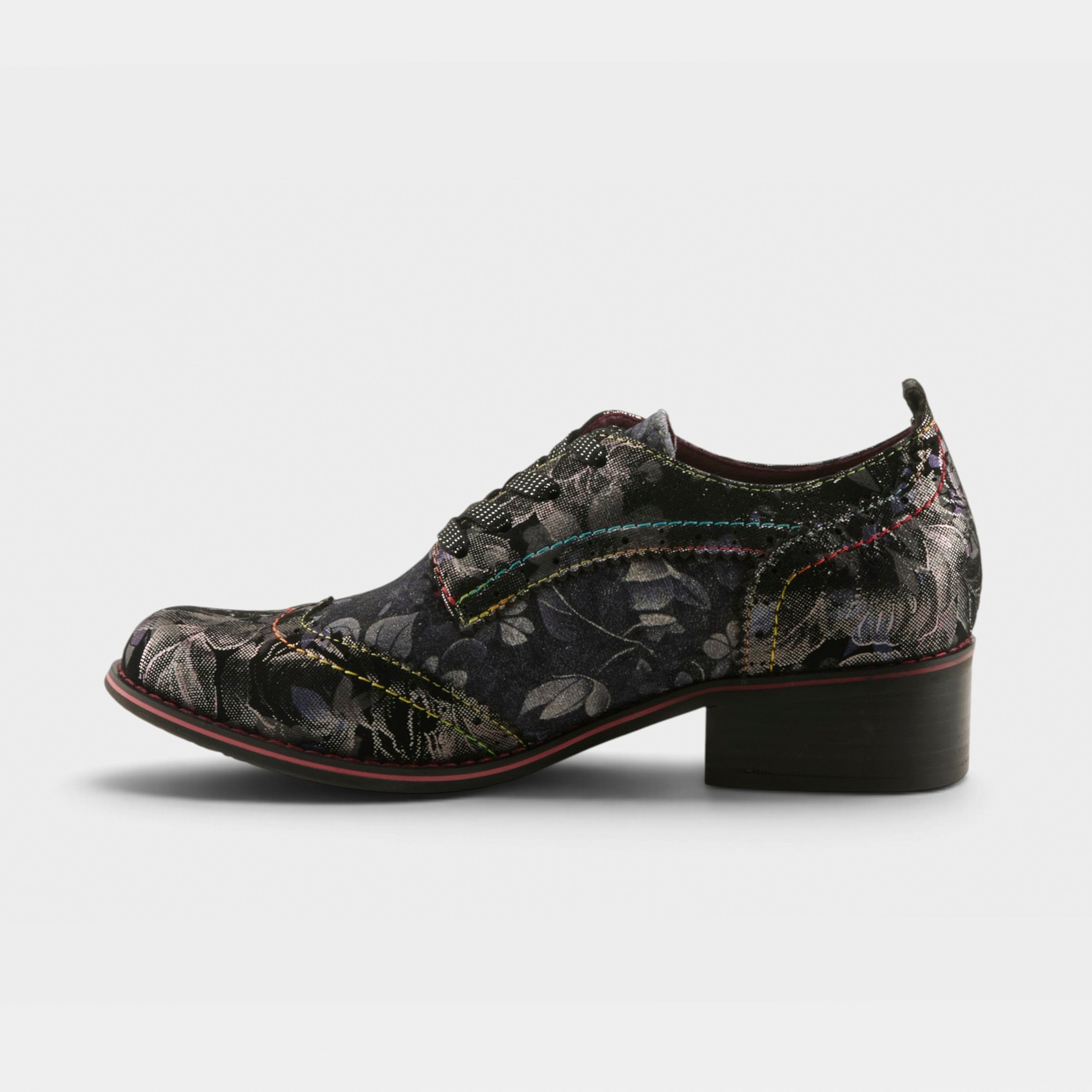 L'Artiste Oneofakind shoes in Pewter Multi, side view
