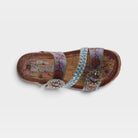 L'Artiste Ontheroad sandals in Blue Multi, top view