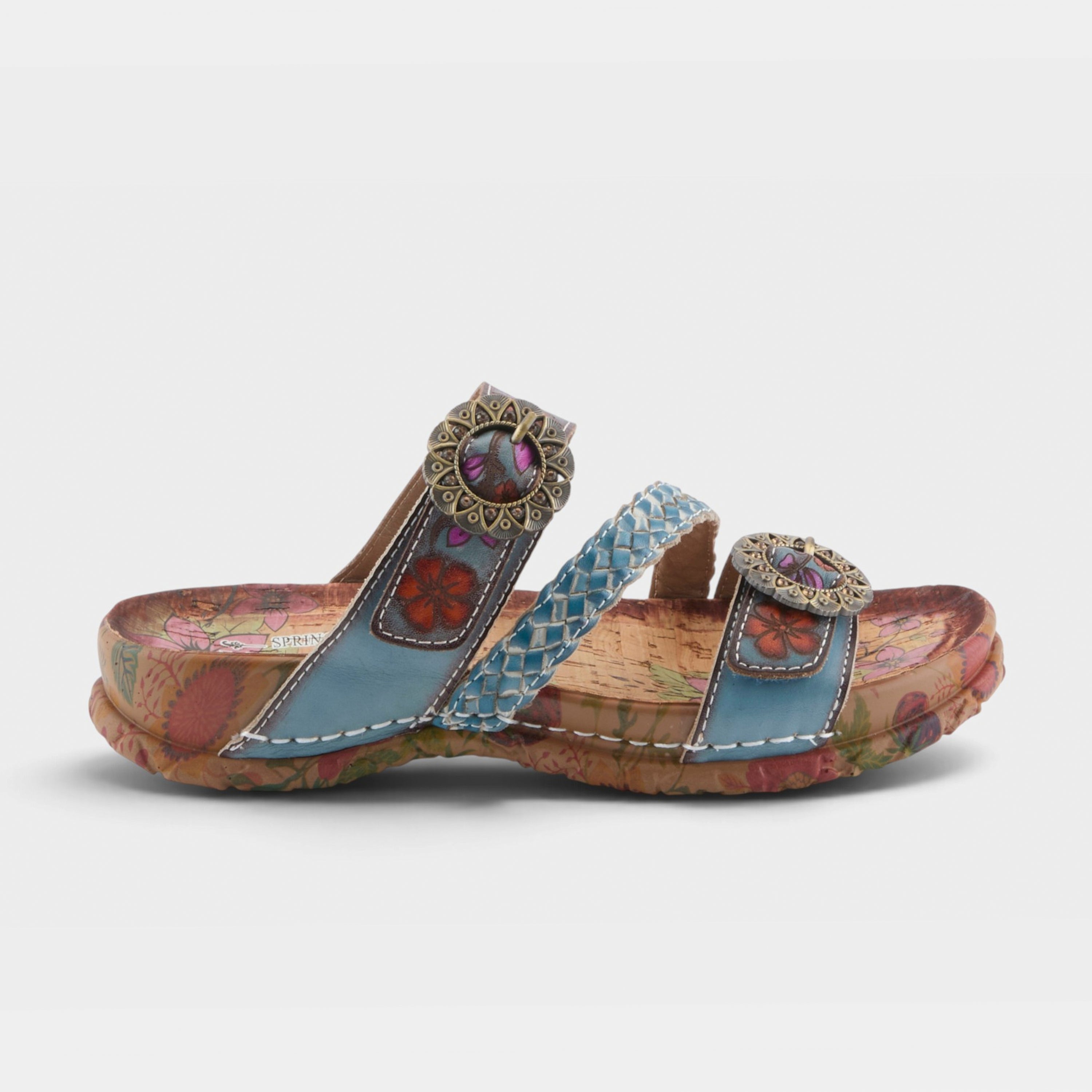 L'Artiste Ontheroad sandals in Blue Multi, hero view