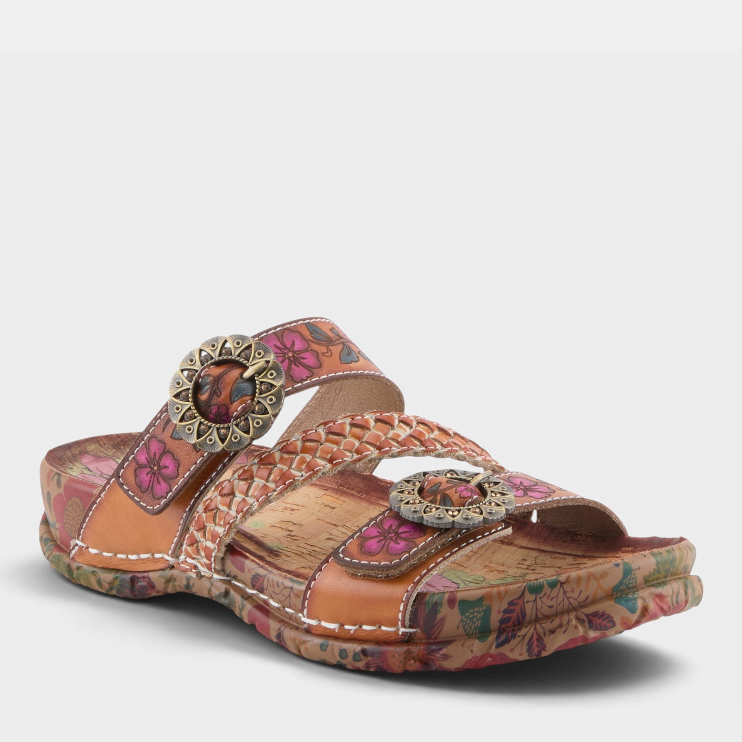 Premium L'Artiste OnTheRoad Cork Slide Sandals - Spring Step Shoes