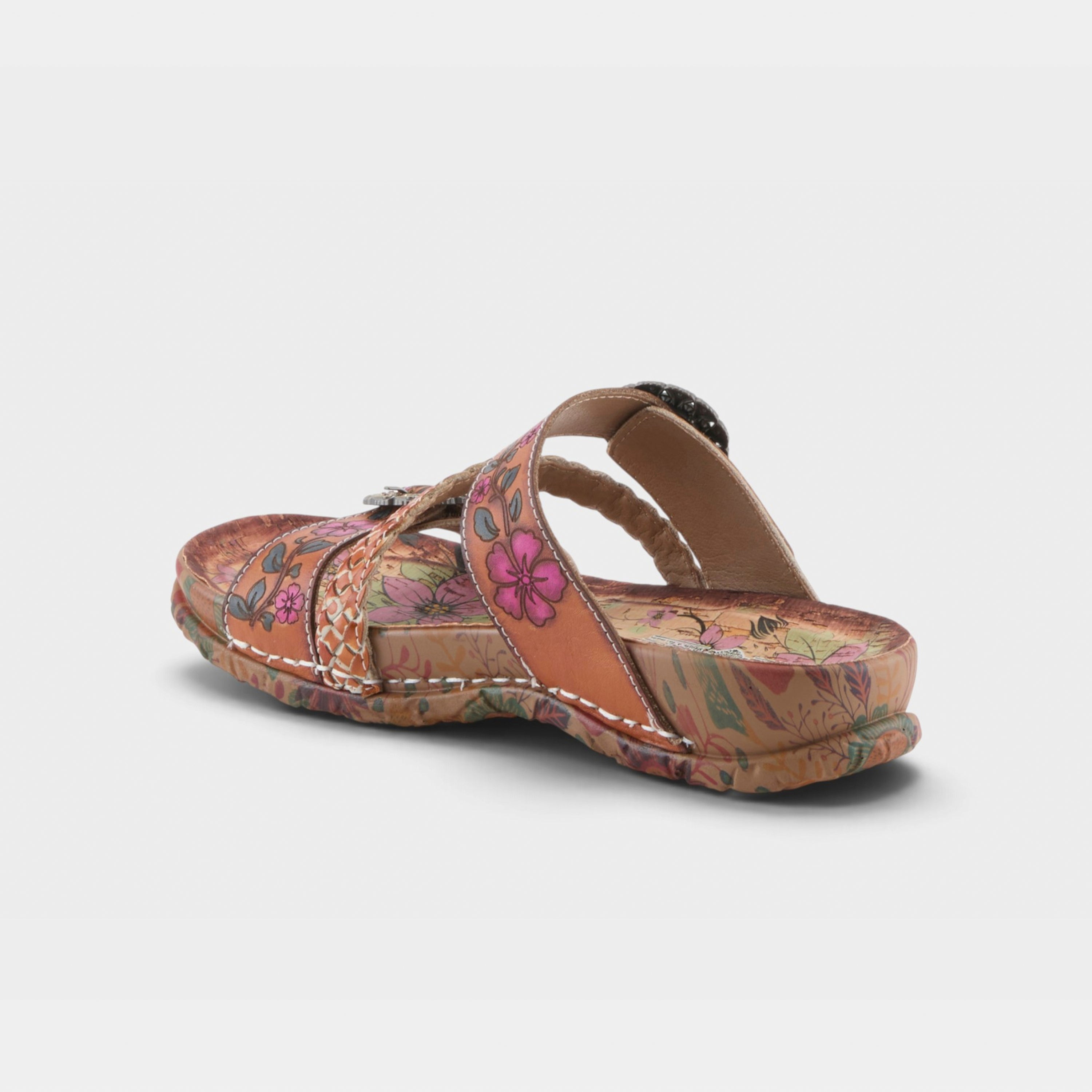L'Artiste Ontheroad sandals in Camel Multi, alternate angle view