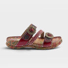 L'Artiste Ontheroad sandals in Dark Red Multi, hero view