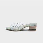 L'Artiste Ontherox sandals in Mint Green Multi, side view