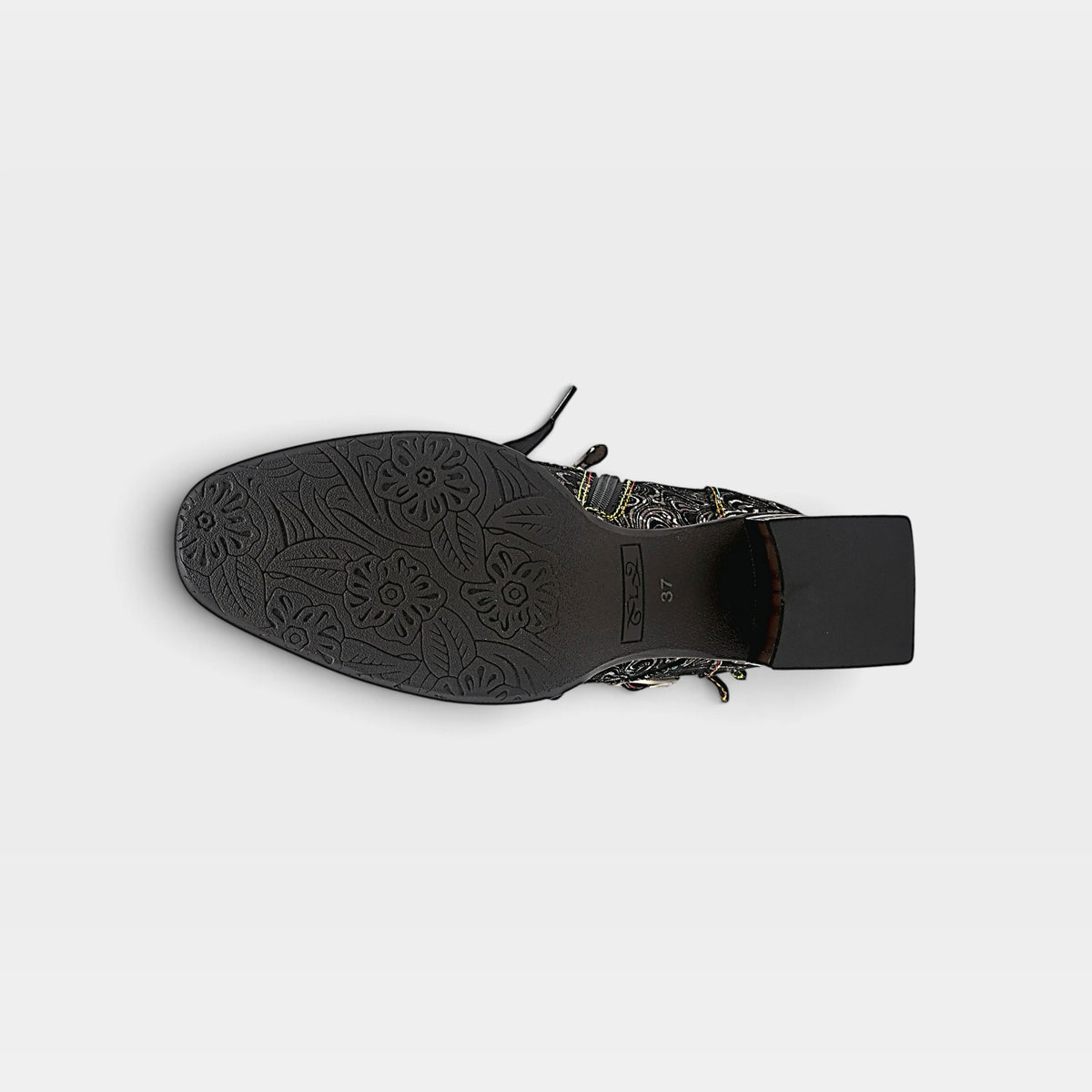 L'Artiste Originala boots in Black, outsole view