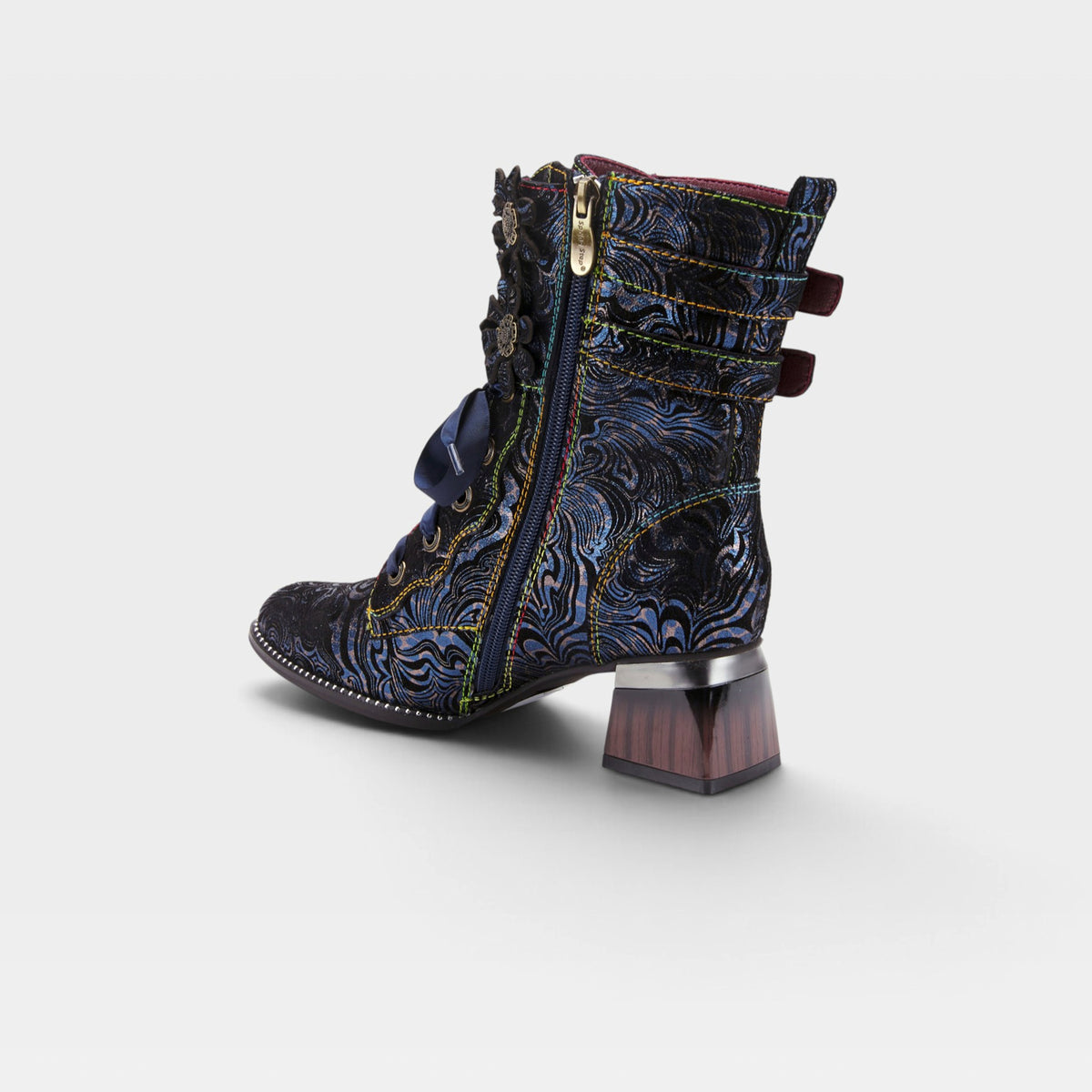 L'Artiste Originala boots in Navy, alternate angle view