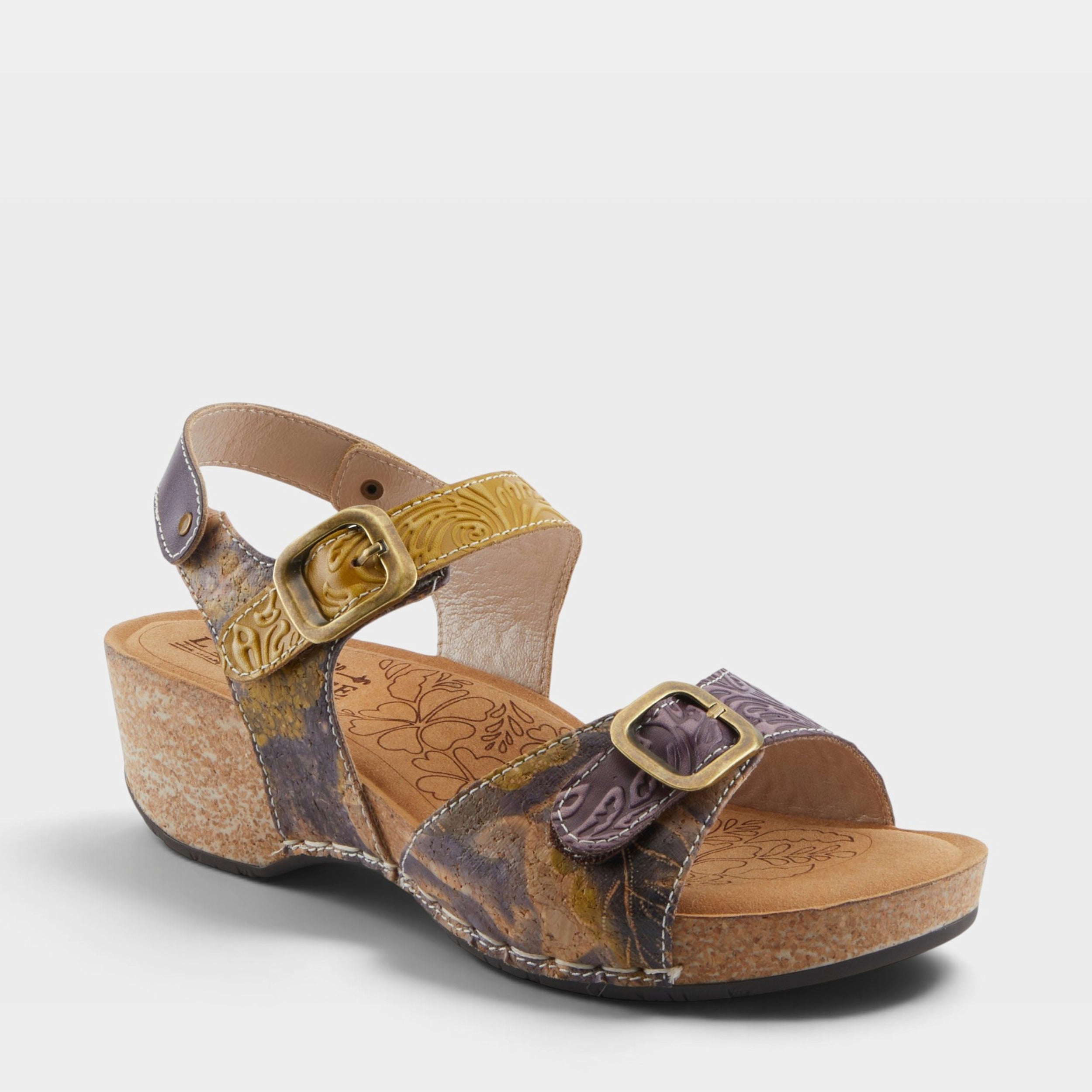 OW.ガラルファイヤー、サンダース、スズナ L'Artiste Osuna Wedge Sandals For Women