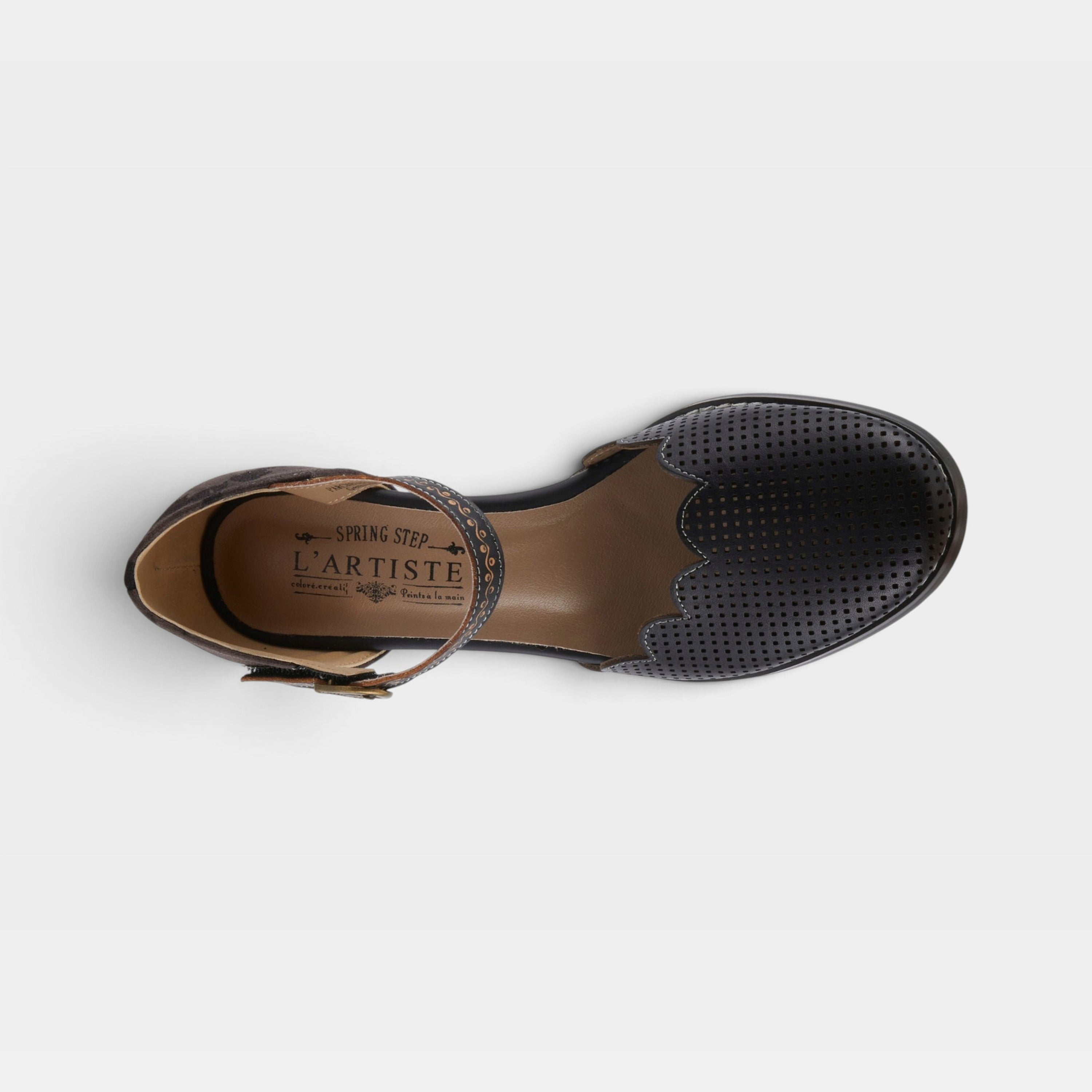 L'Artiste Parchelle Mary Jane shoes in Black, top view