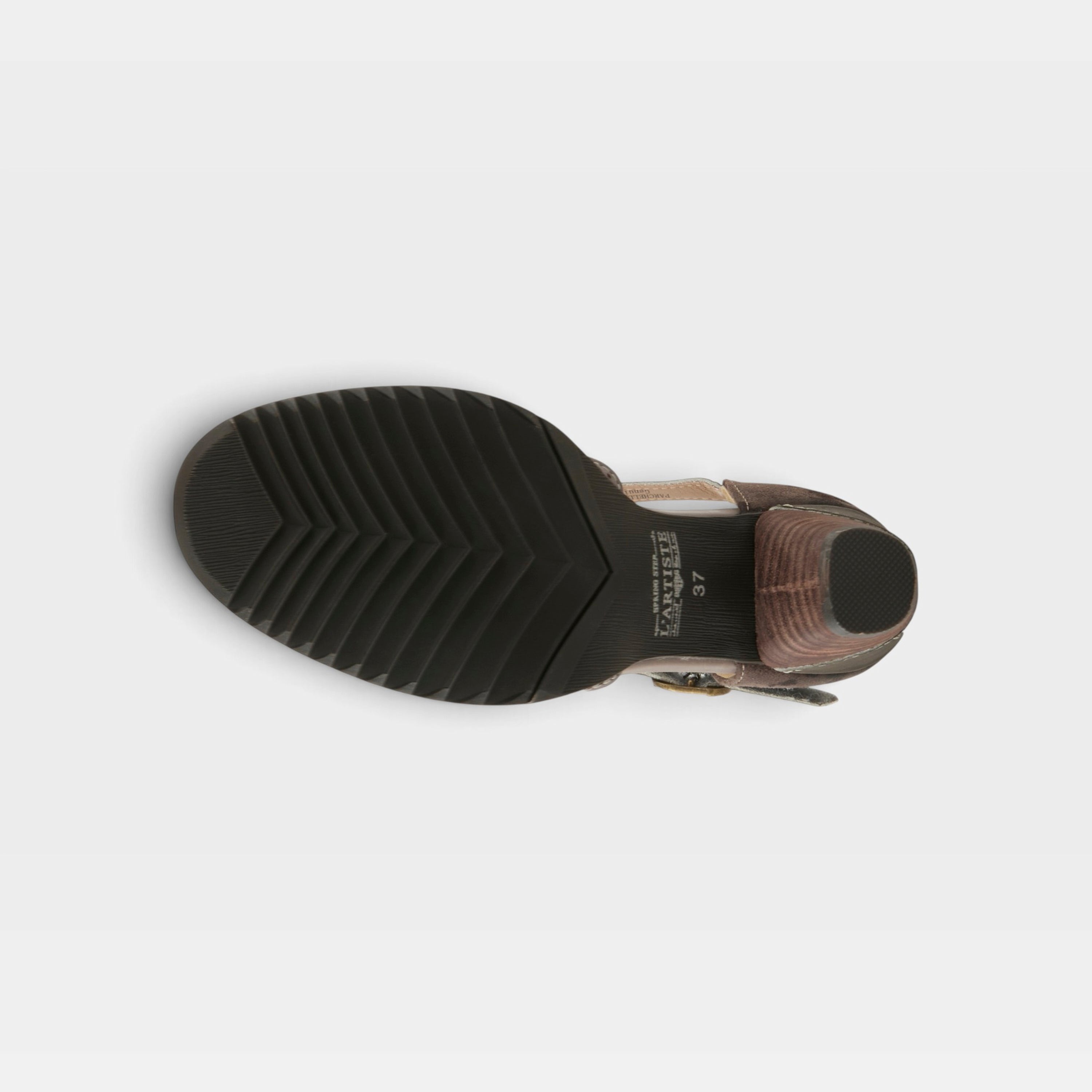 L'Artiste Parchelle Mary Jane shoes in Grey, outsole view