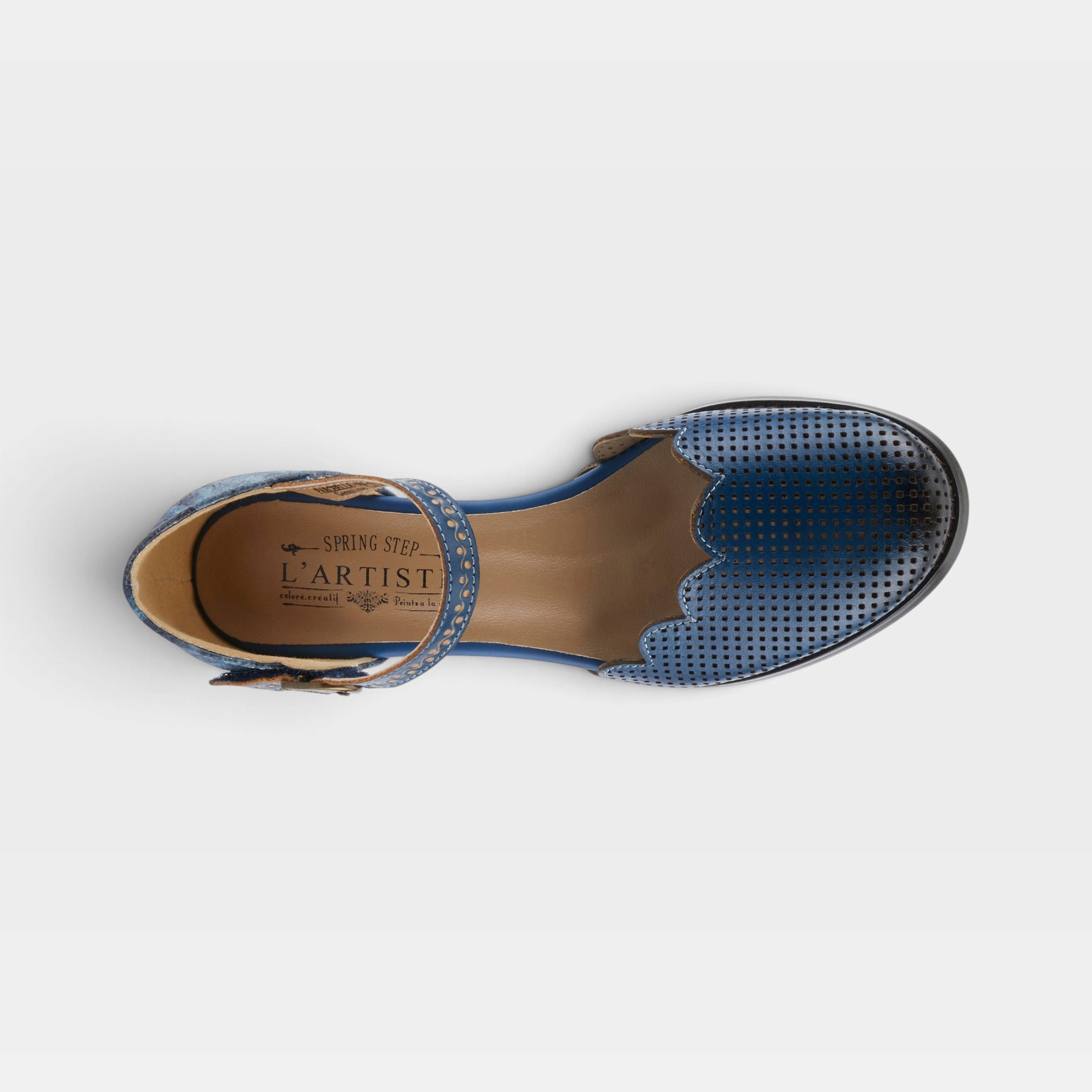 L'Artiste Parchelle Mary Jane shoes in Navy Multi, top view