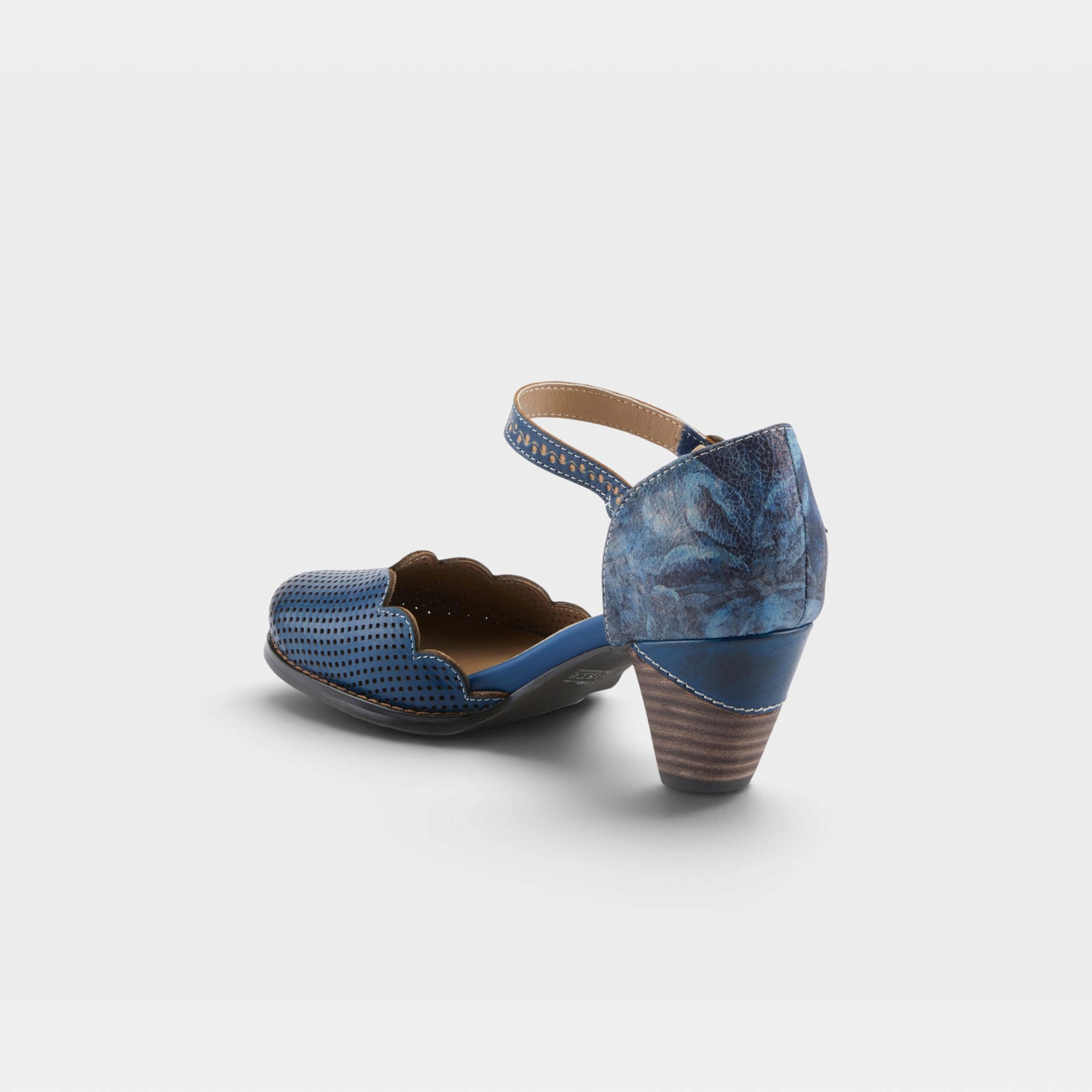 L'Artiste Parchelle Mary Jane shoes in Navy Multi, alternate angle view