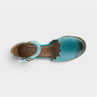 L'Artiste Parchelle Mary Jane shoes in Sky Blue Multi, top view