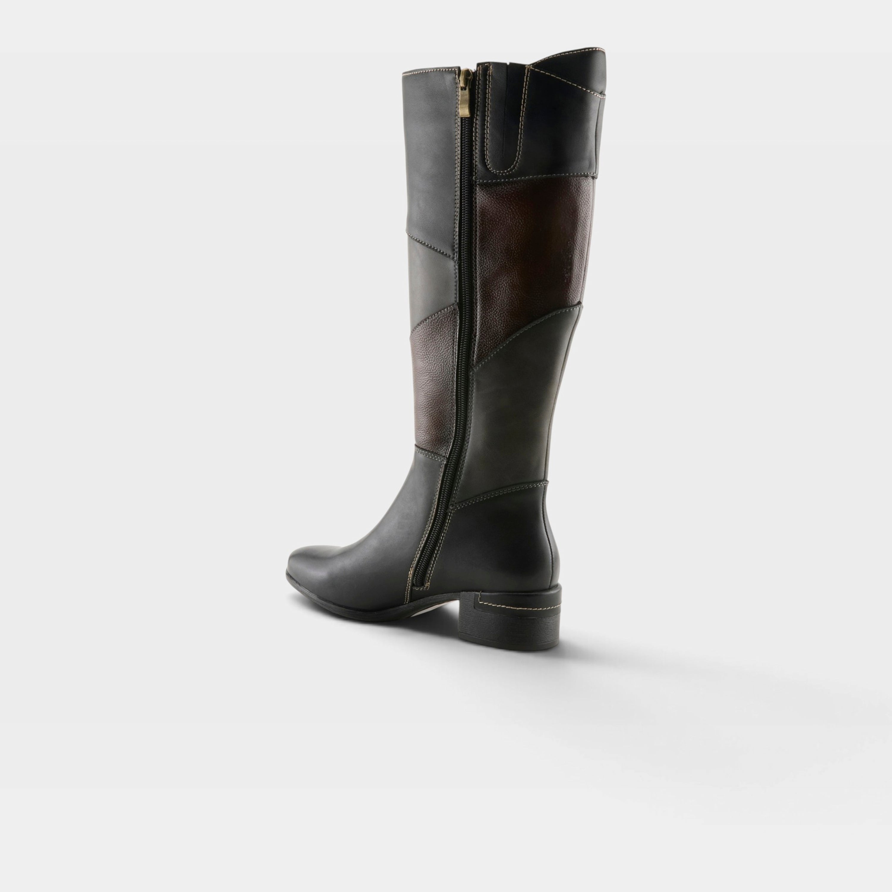 Spring Step Patchwork Black Multi Casual Boot