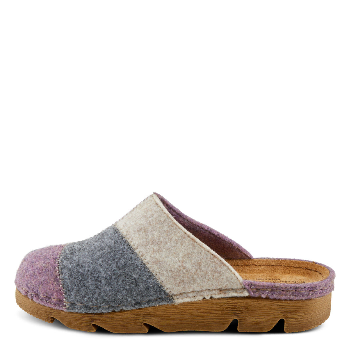 Flexus FLEXUS PATCHY SLIPPERS comfort shoe in lilac multi with flexible sole