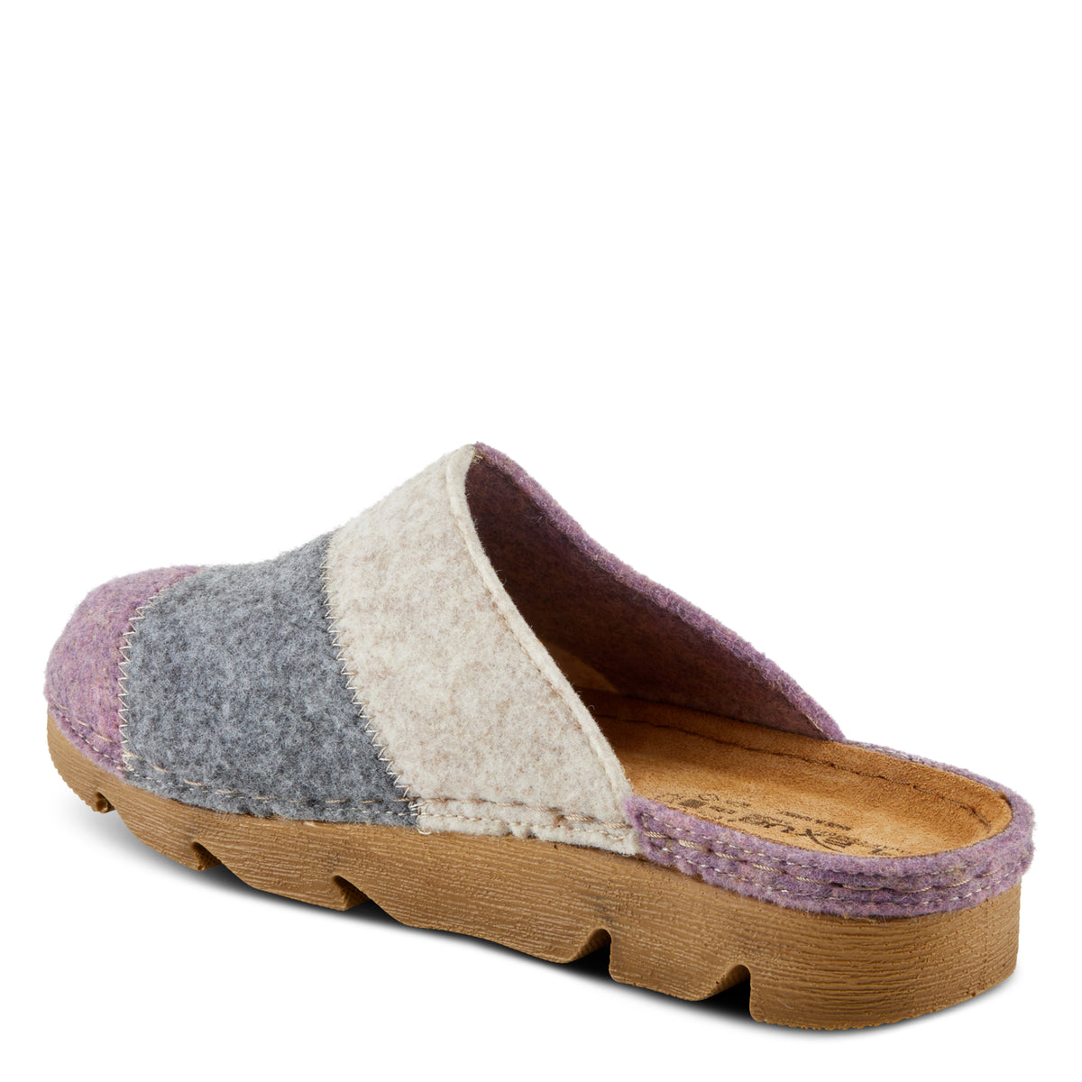 Flexus FLEXUS PATCHY SLIPPERS comfort shoe in lilac multi with flexible sole