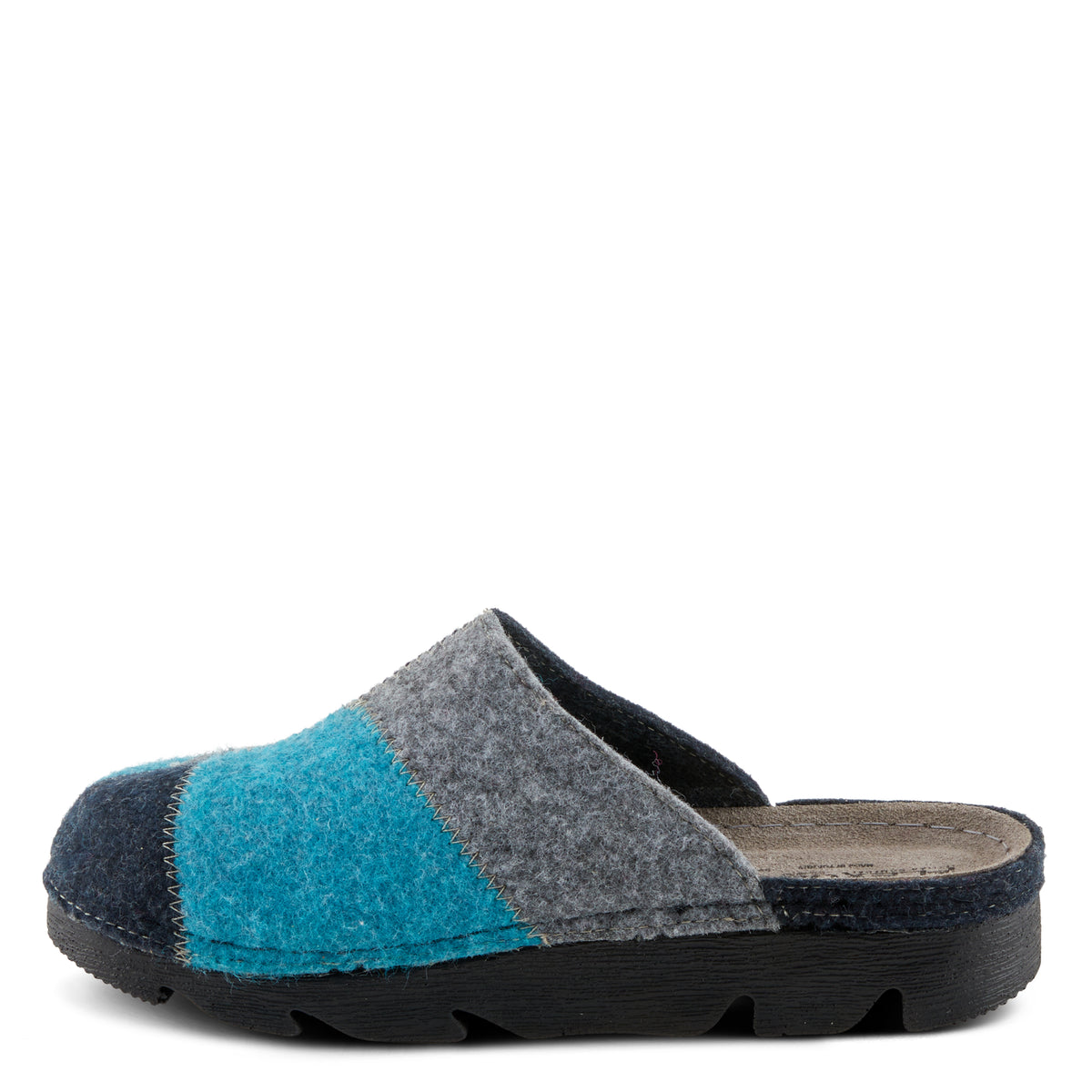 Flexus FLEXUS PATCHY SLIPPERS comfort shoe in navy multi with flexible sole