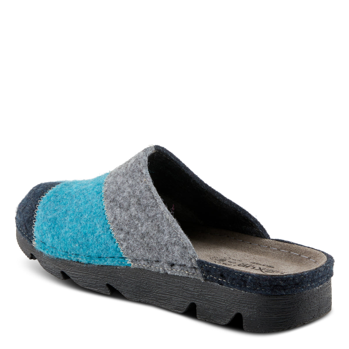 Flexus FLEXUS PATCHY SLIPPERS comfort shoe in navy multi with flexible sole