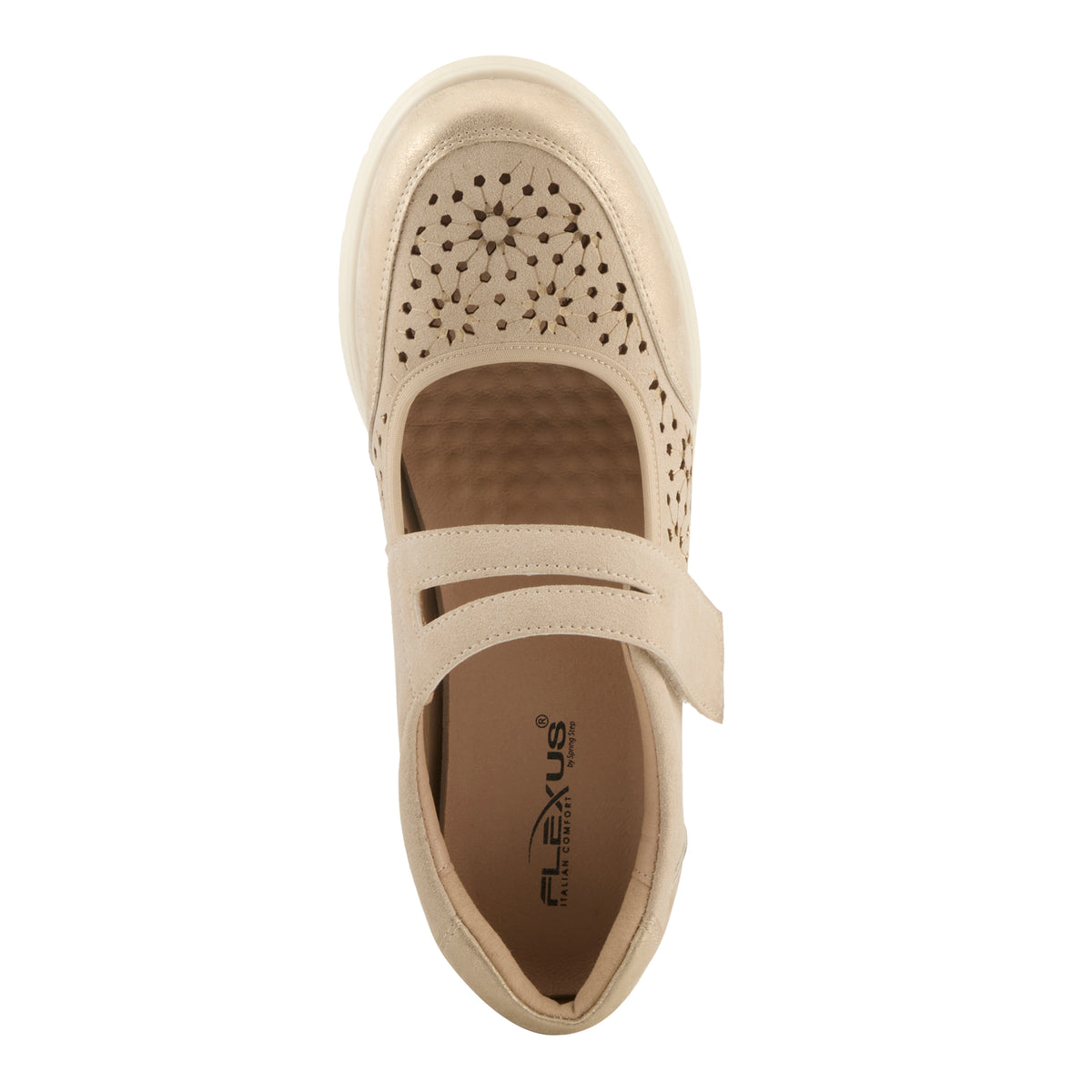 Flexus FLEXUS PENDLETON SHOES comfort shoe in soft gold with flexible sole