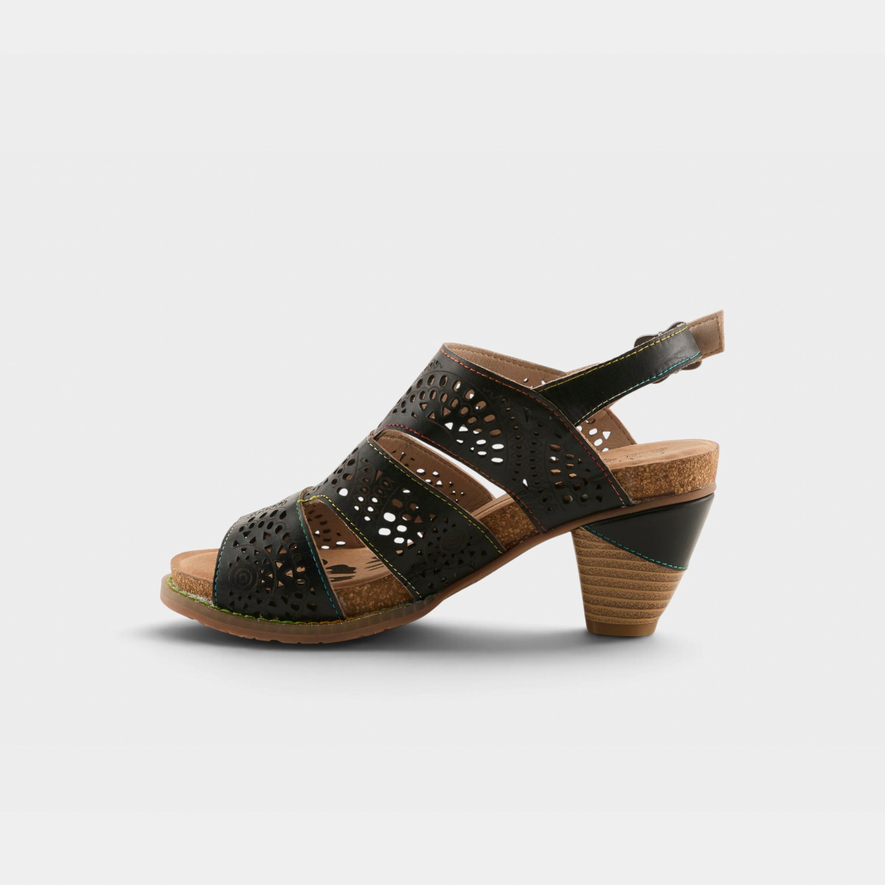 L'Artiste Perfdfection sandals in Black, side view