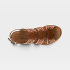 L'Artiste Perfdfection sandals in Camel, top view