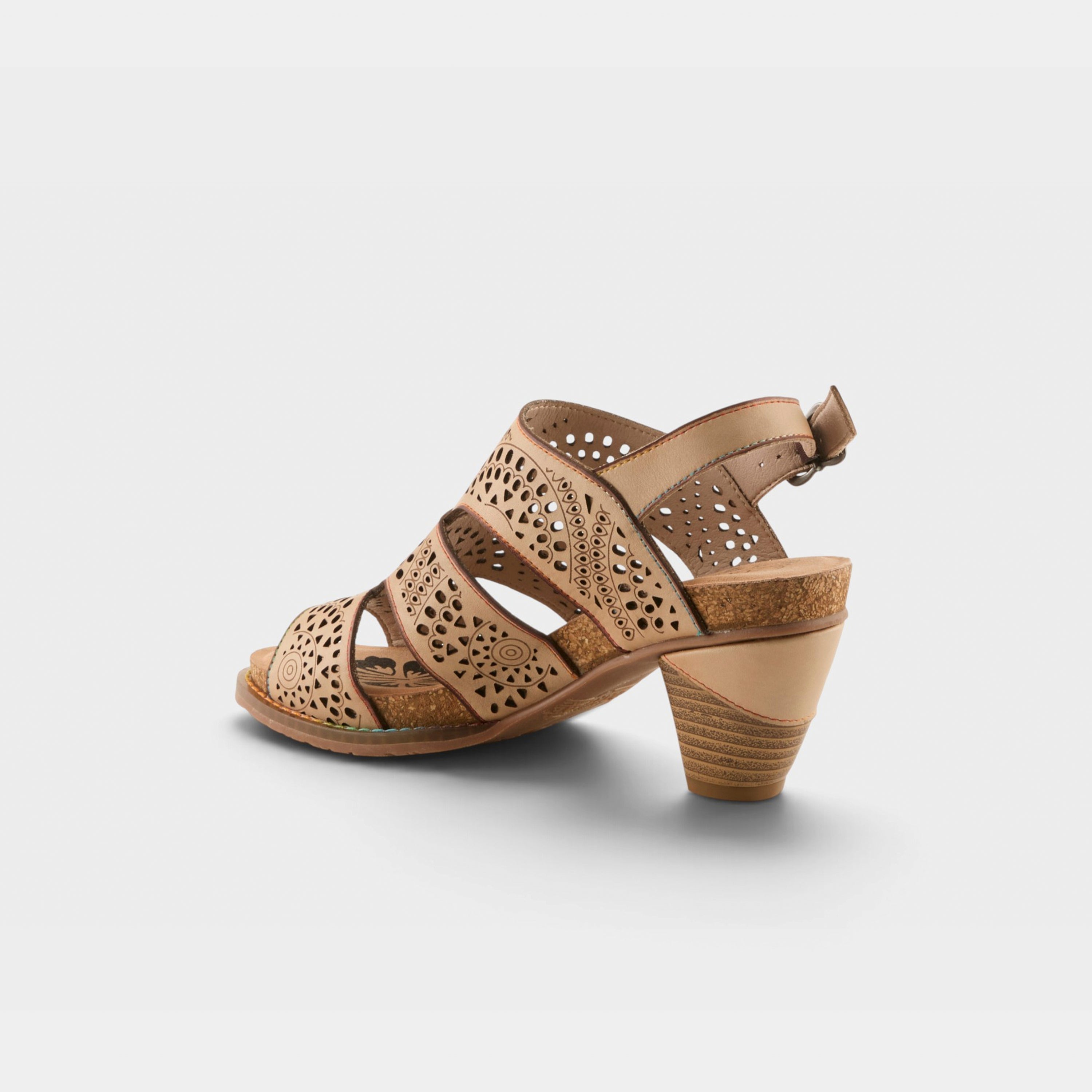 L'Artiste Perfdfection sandals in Light Tan, alternate angle view