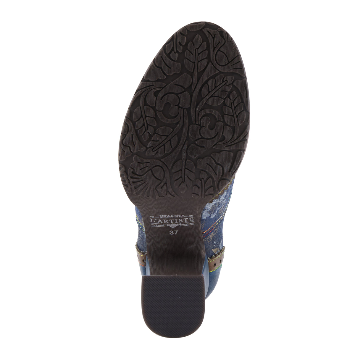 L'Artiste L'ARTISTE PERRINE SHOES shoe in blue multi with handcrafted leather design