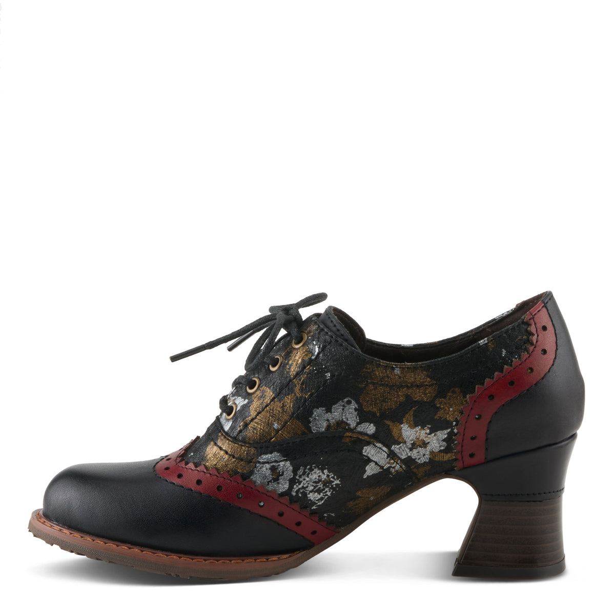 L'Artiste L'ARTISTE PERRINE SHOES shoe in blue multi with handcrafted leather design
