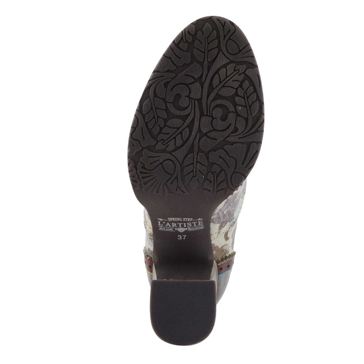 L'Artiste L'ARTISTE PERRINE SHOES shoe in grey multi with handcrafted leather design