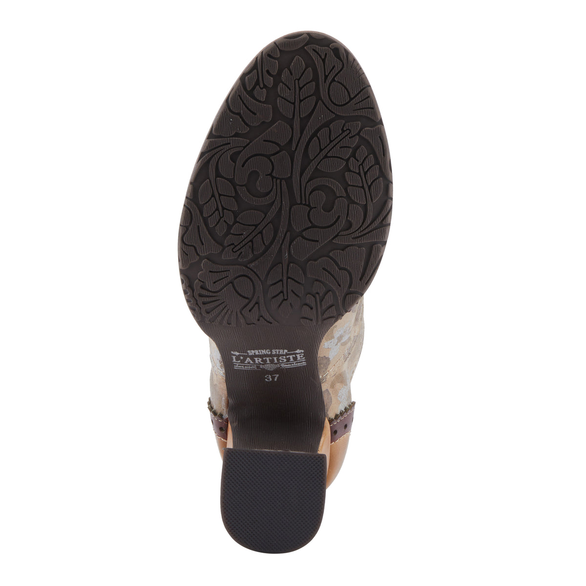 L'Artiste L'ARTISTE PERRINE SHOES shoe in tan multi with handcrafted leather design