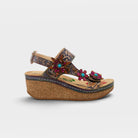 L'Artiste Pickford back strap sandals in Navy Multi, hero view