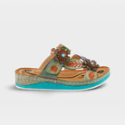 L'Artiste Pillow-Soft sandals in Mint Green Multi, hero view