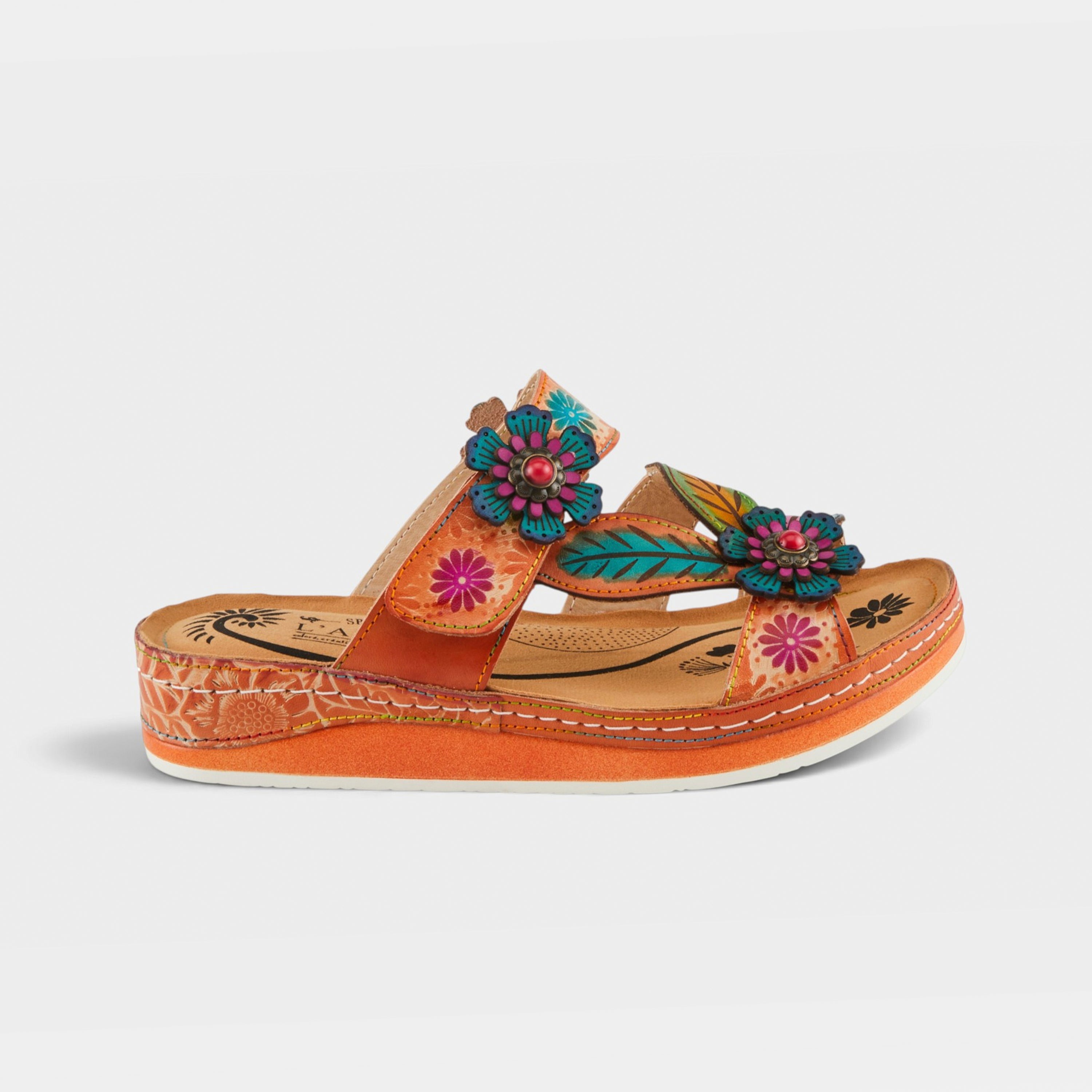 L'Artiste Pillow-Soft sandals in Peach Multi, hero view