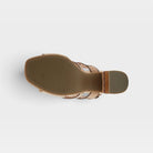 L'Artiste Pinwheel sandals in Beige, outsole view