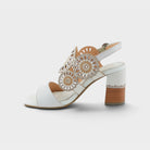 L'Artiste Pinwheel sandals in Off White, side view