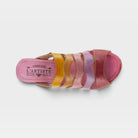 L'Artiste Pita sandals in Pink Multi, top view