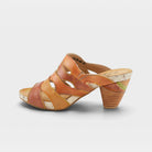 L'Artiste Pita sandals in Tan Multi, side view