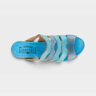 L'Artiste Pita sandals in Turquoise Multi, top view