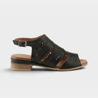 Spring Step Plasma Black Slingback Dress Sandal