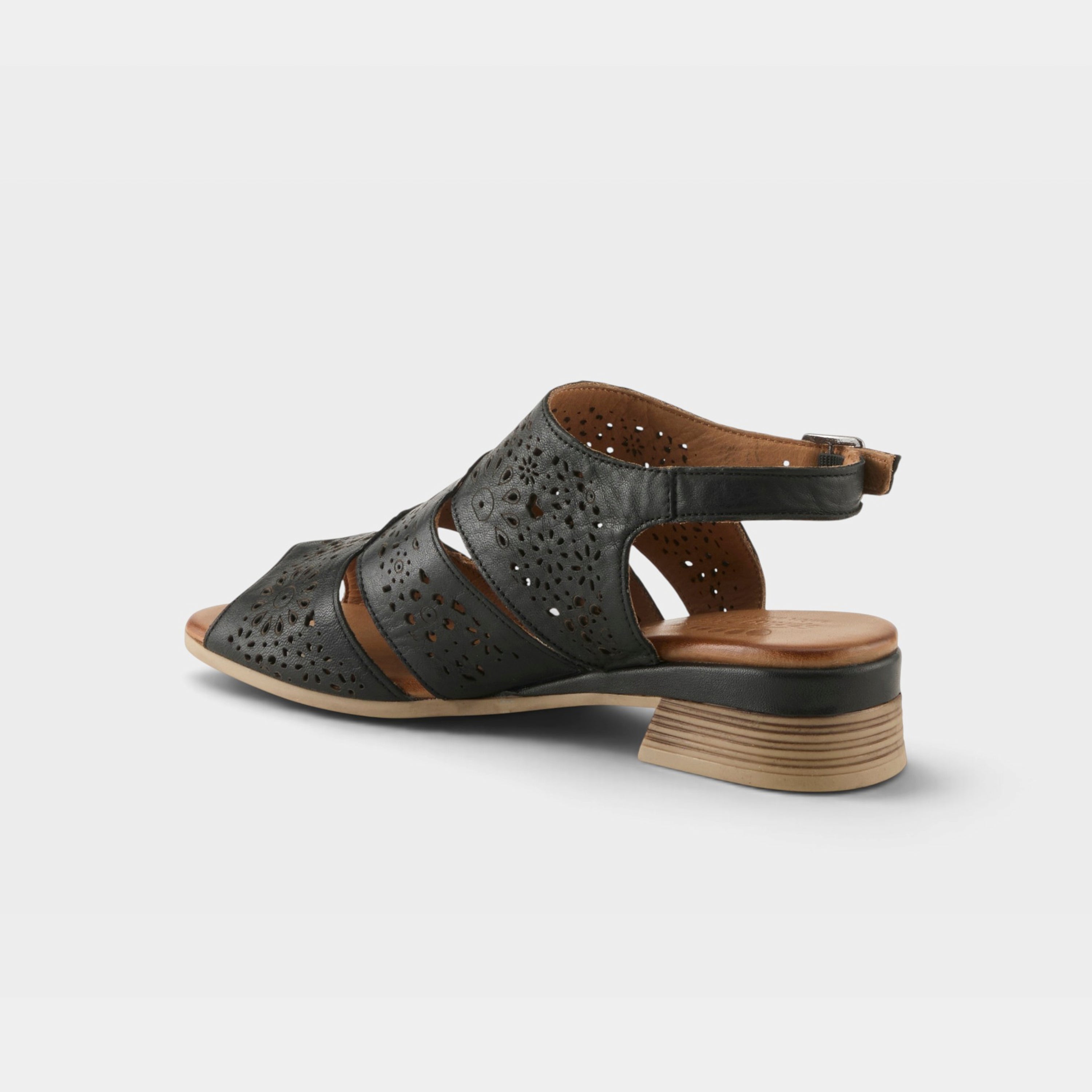 Spring Step Plasma Black Slingback Dress Sandal