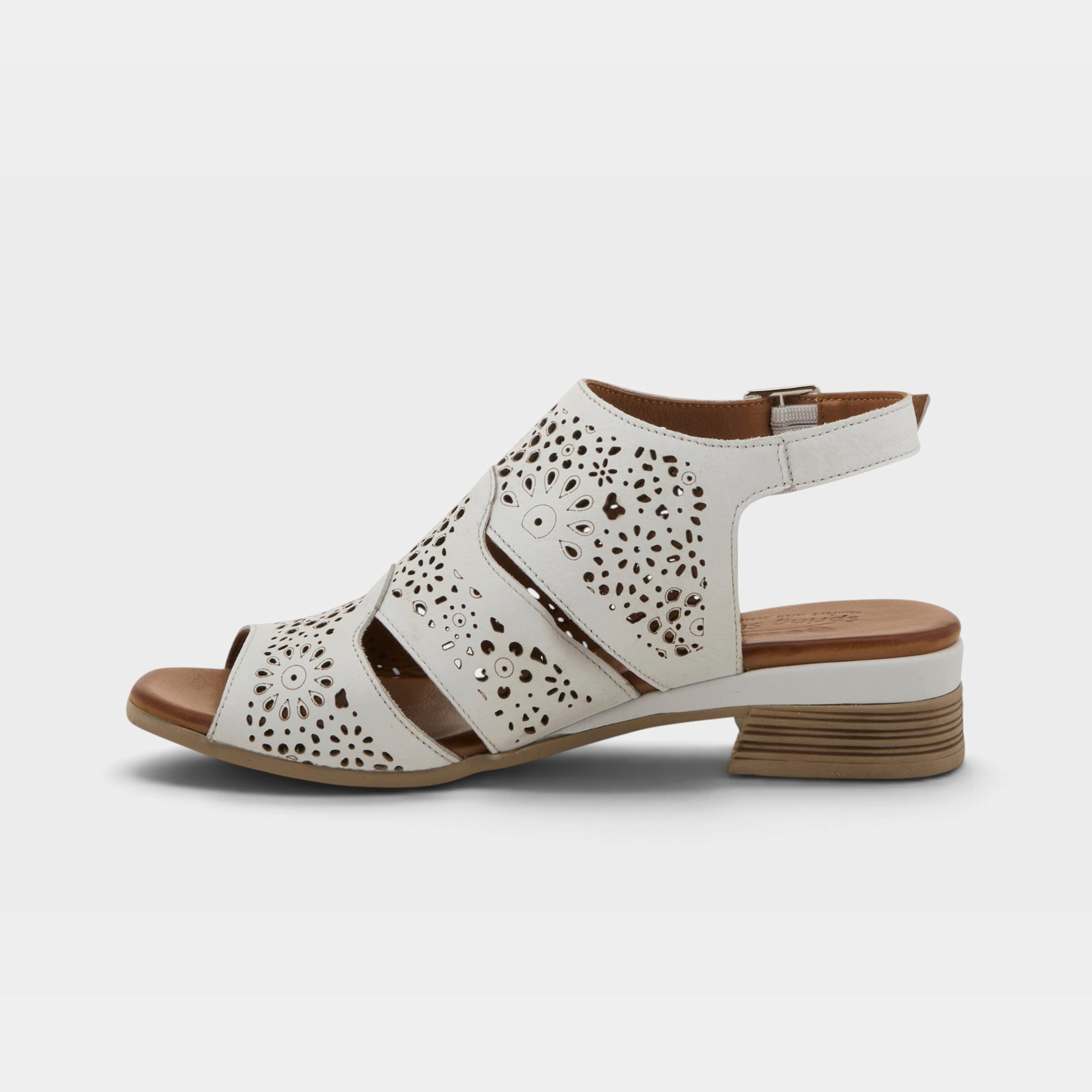 Spring Step Plasma White Slingback Dress Sandal
