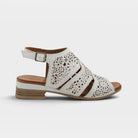 Spring Step Plasma White Slingback Dress Sandal