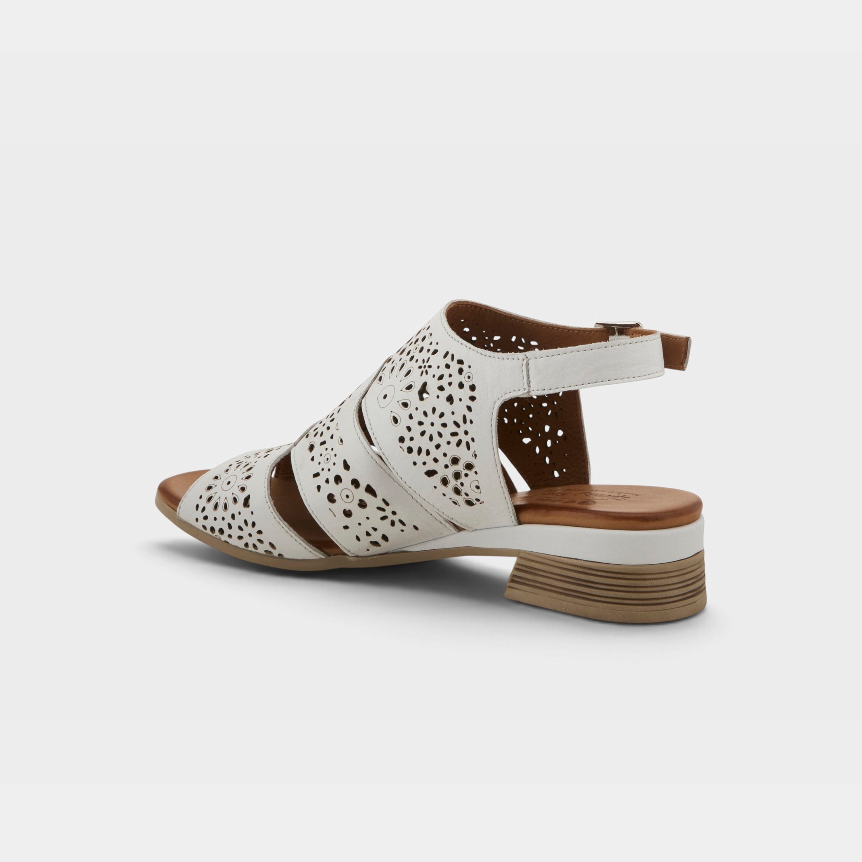 Spring Step Plasma White Slingback Dress Sandal