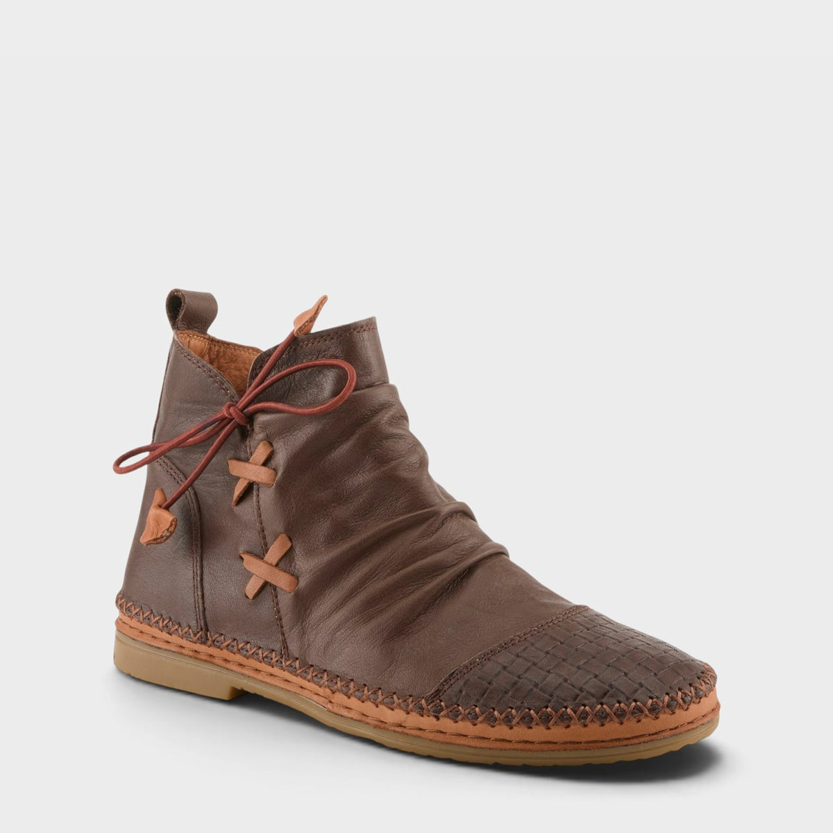 Spring Step Pomeroy Boot in Brown, front view