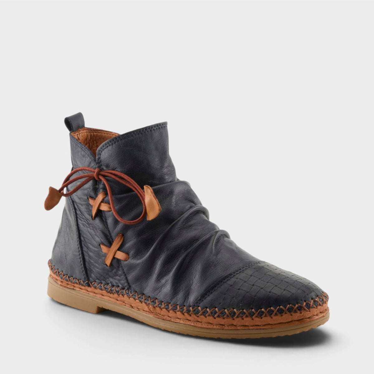 Spring Step Pomeroy Boot in Navy, front view