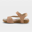 L'Artiste Popular sandal in Beige Multi, side view